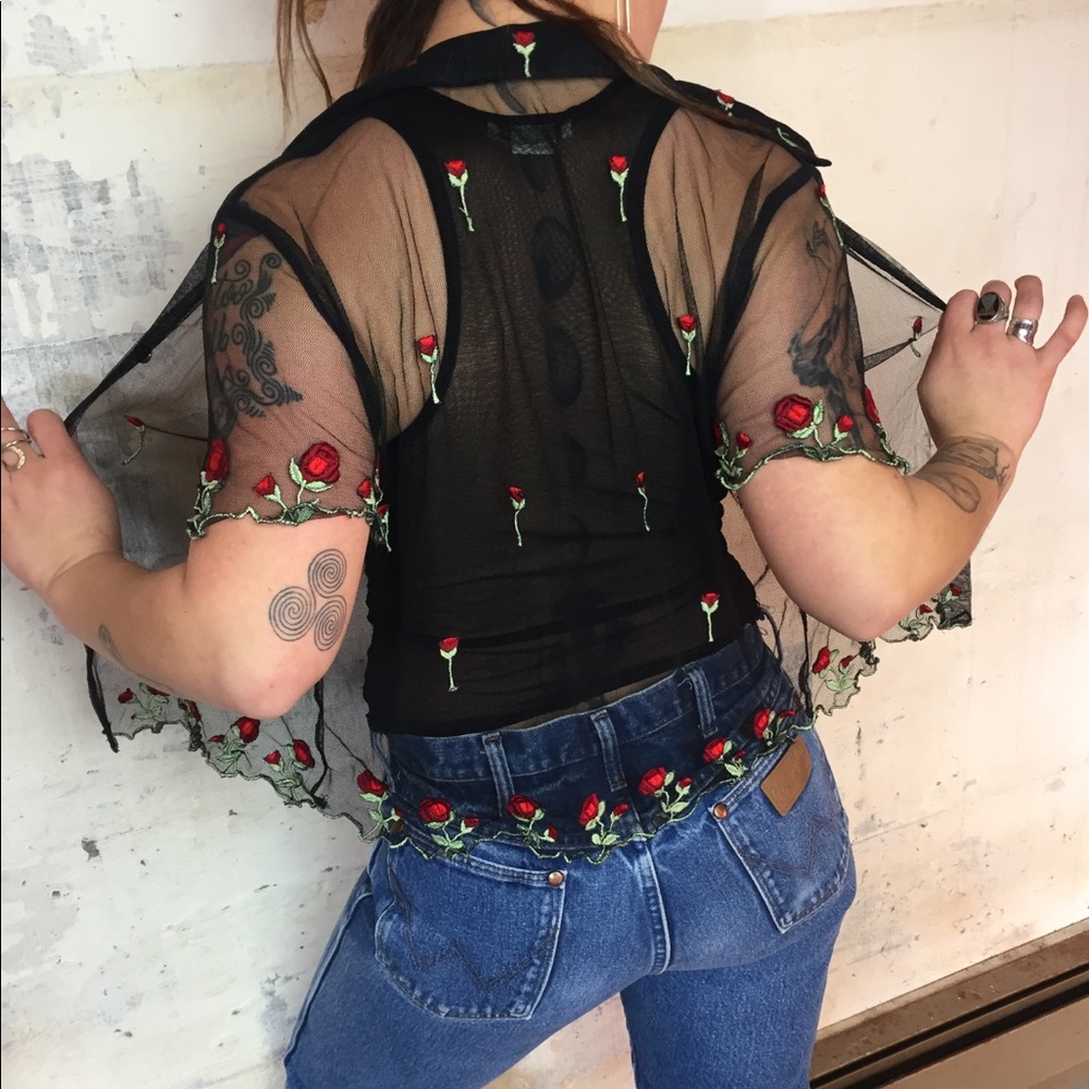 Sheer button up.